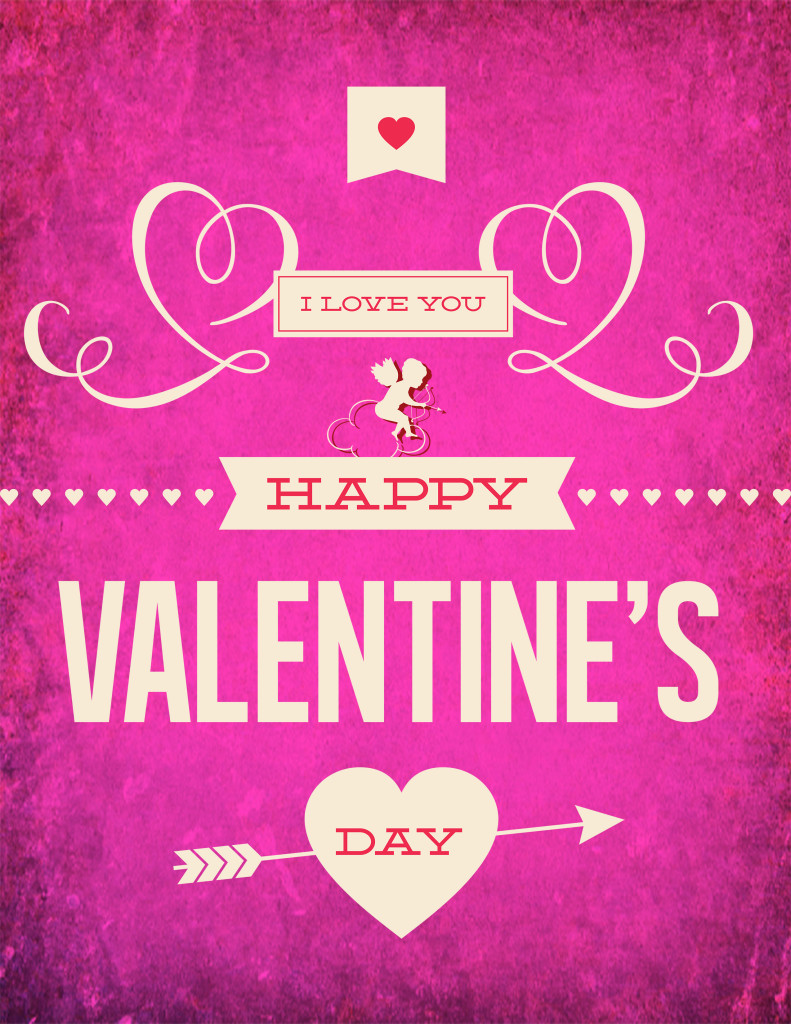 Free Printable Poster Valentine's Day Typography The Graffical Muse