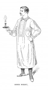 Vintage Illustration - Man in Pajamas