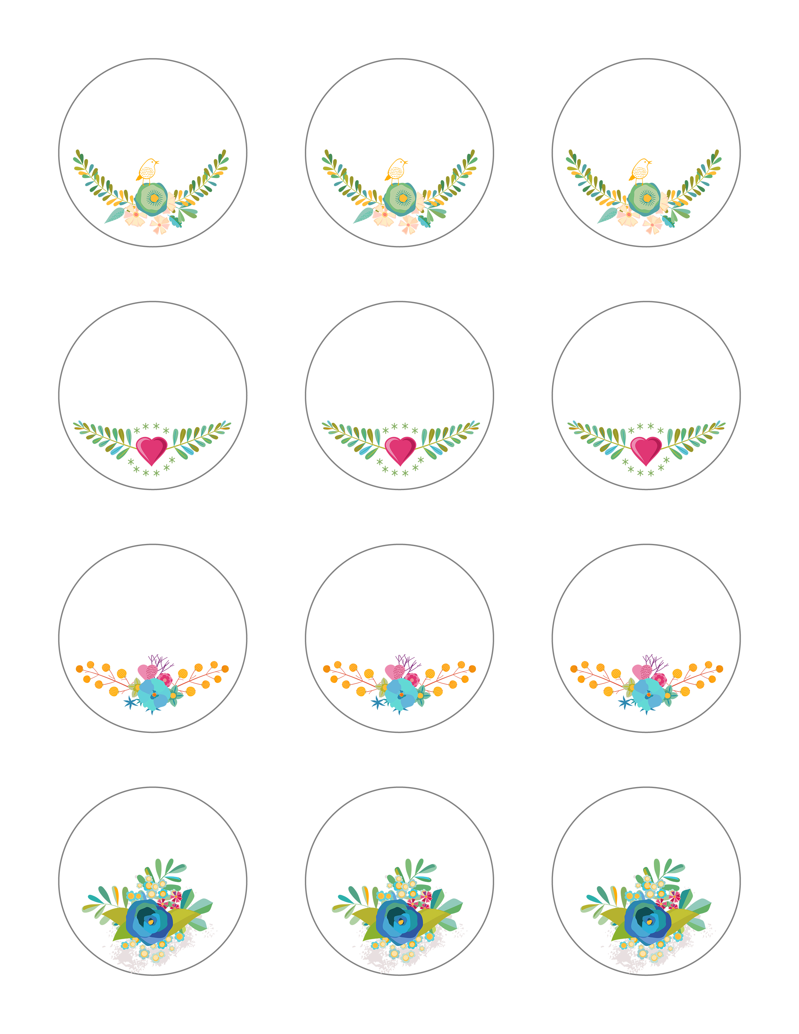Free Printable Stickers Spring Time Floral Labels The Graffical Muse