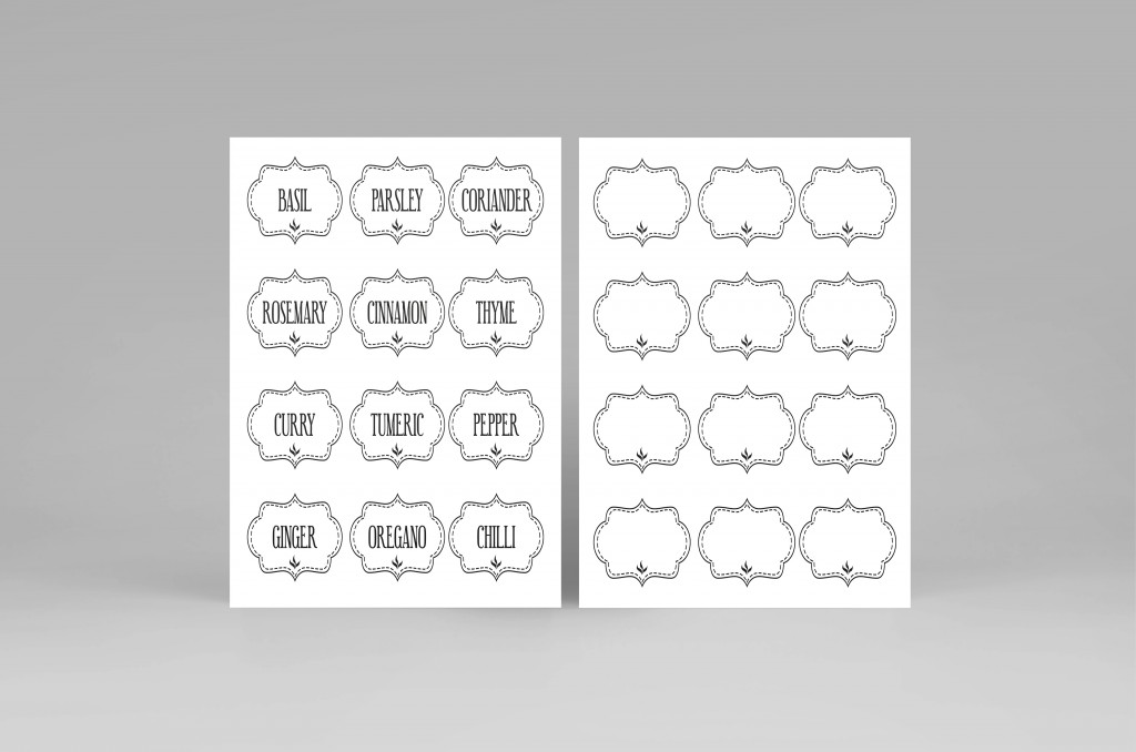 Free Printable Kitchen Spice Labels