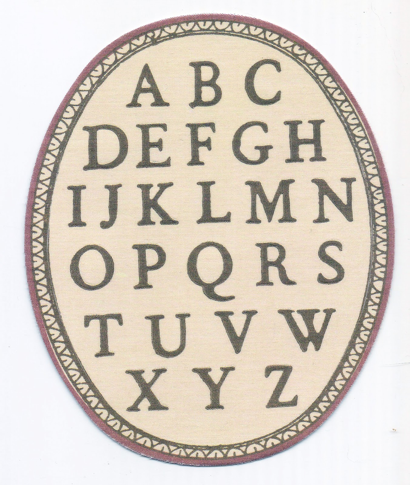 Vintage Fabric Alphabet Patch