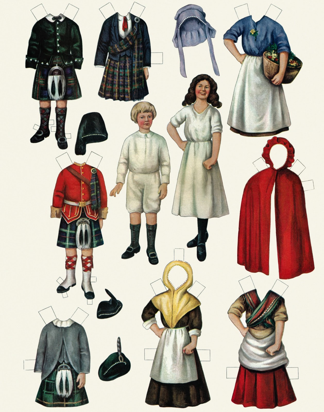 Vintage Children's Book Character Paperdolls