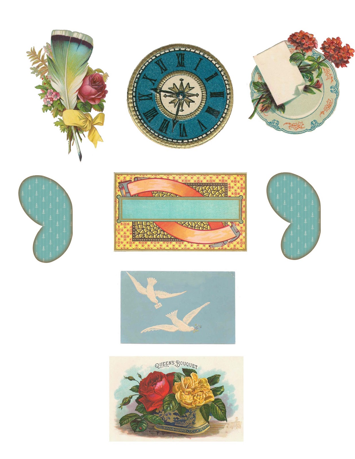 Mixed Victorian Collage Sheet
