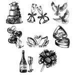 Free Photoshop Brushes – Vintage Wedding Elements