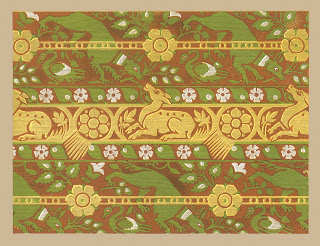 Vintage Art Nouveau Fabric