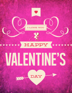 Free Printable Poster - Valentine's Day Typography