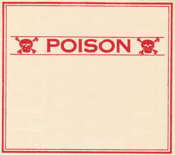 Vintage Poison Label