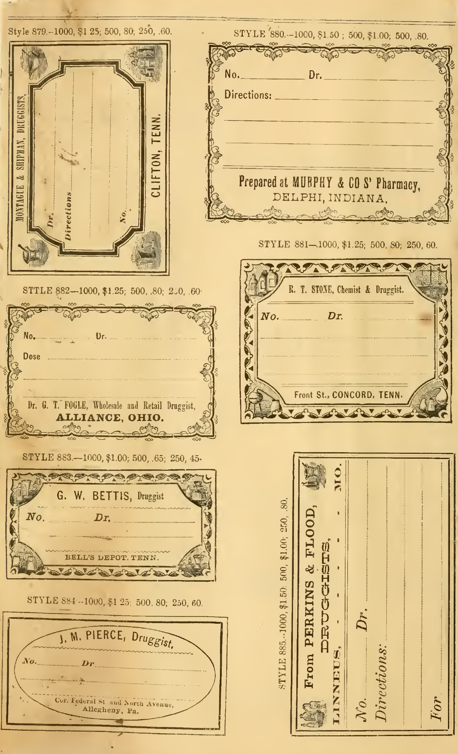 Vintage Pharmacy Label