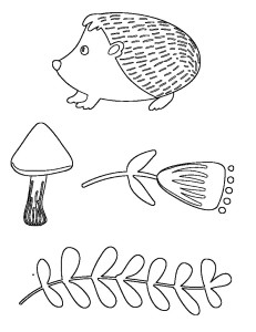 Free embroidery pattern - woodland hedgehog