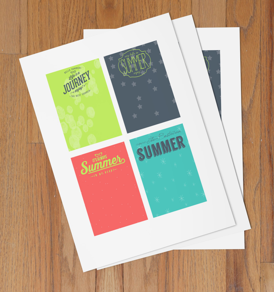 Free Printable Journaling Cards - Summer Time