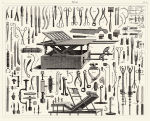 Vintage Illustration - Antique Surgical Instruments