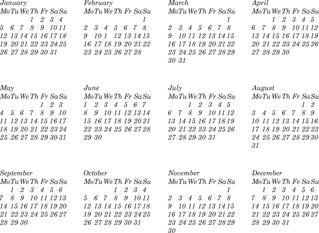 New Year and Free 2015 Calendar Photoshop Brushes