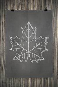 Free Printable Fall Leaf Wall Art Poster