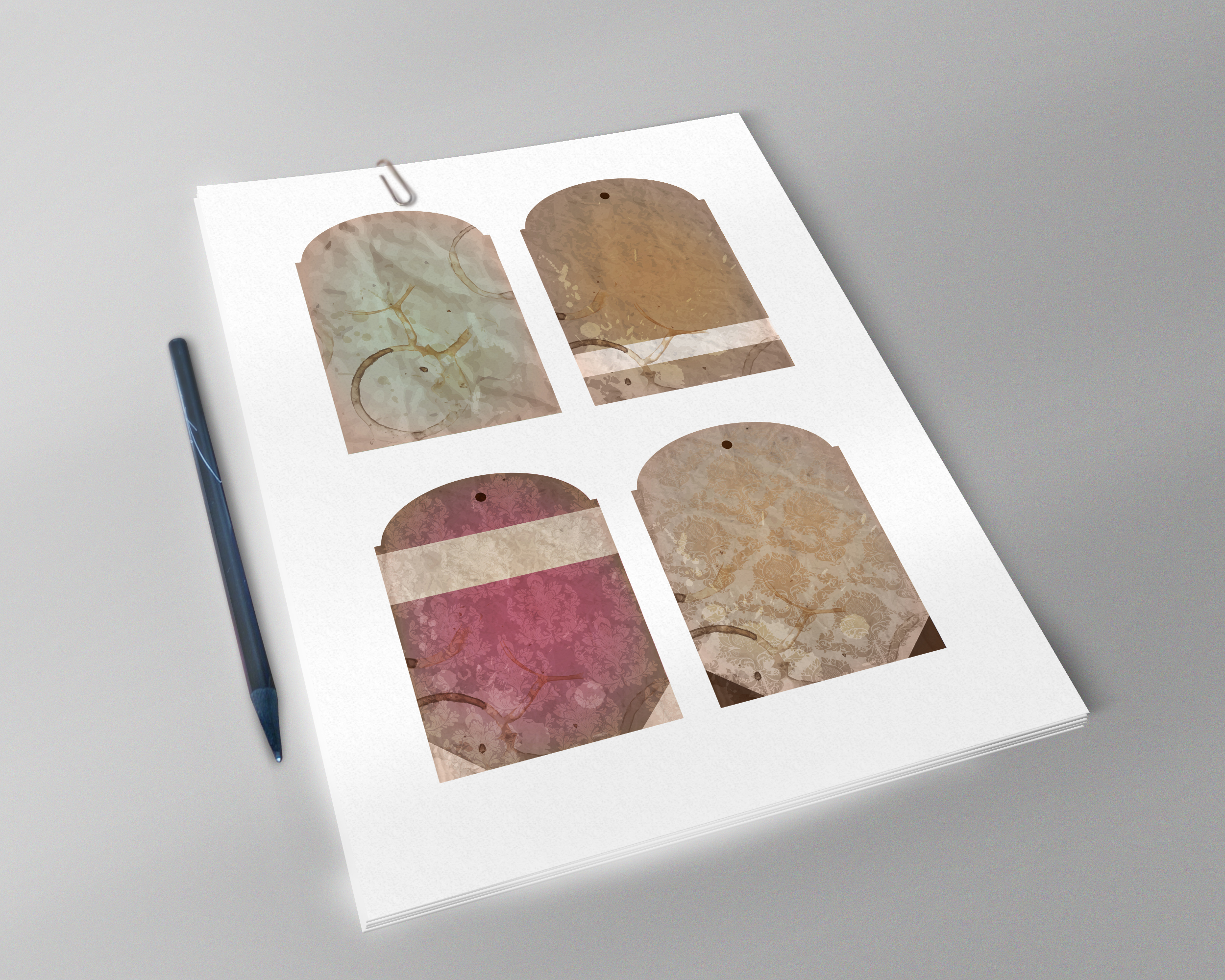 Free Printable Tags Vintage Grunge