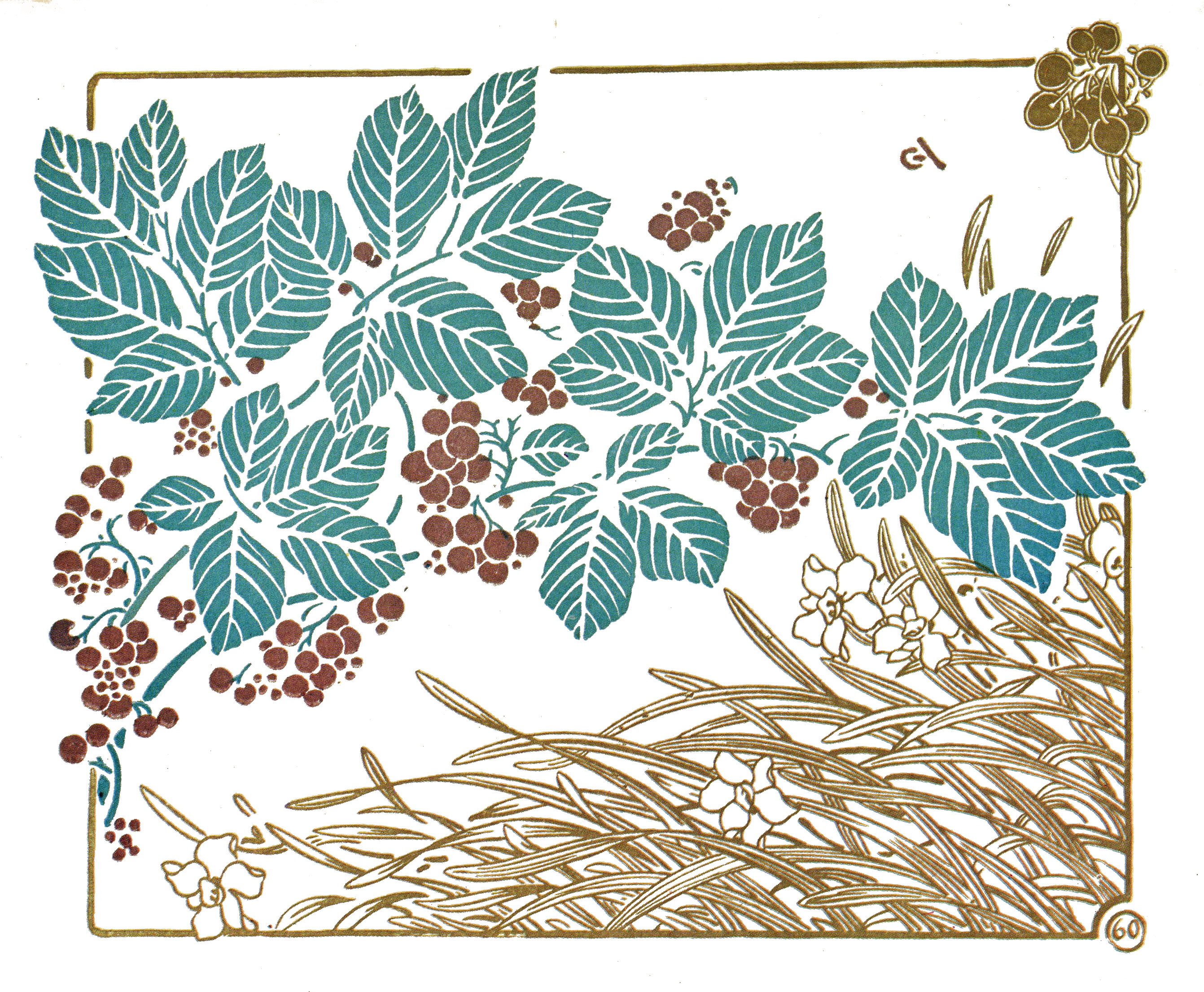 Vintage Art Nouveau Ornamental Pattern Print