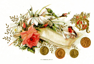 Vintage Cigar Label With Birds