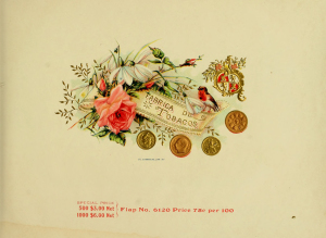 Vintage Cigar Label With Birds