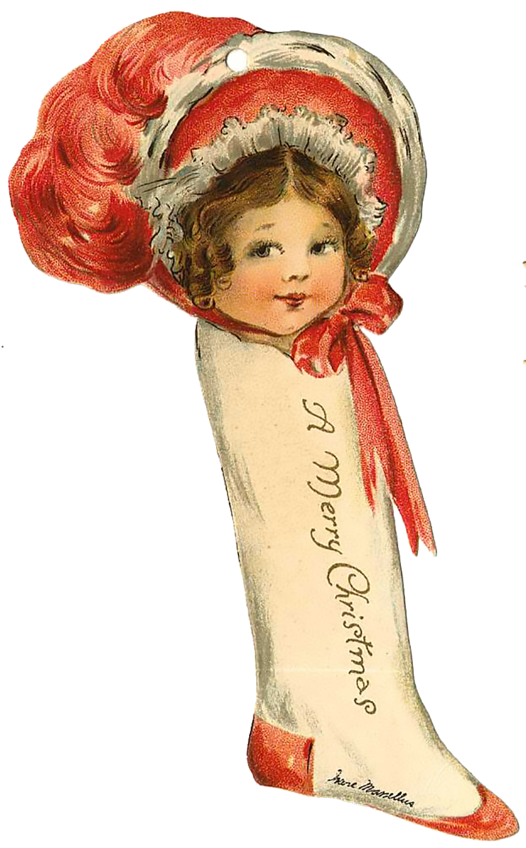 Vintage Victorian Christmas Die Cut