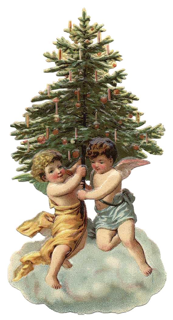Vintage Victorian Christmas Die Cut