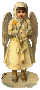 vintage Victorian Christmas die cut clip art