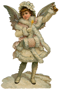 Vintage Victorian Christmas Die Cut Clip Art