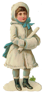 Vintage Victorian Christmas Die Cut Clip Art