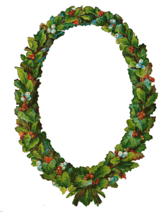 vintage Victorian Christmas die cut clip art