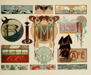 Art nouveau Ornamental Lettering