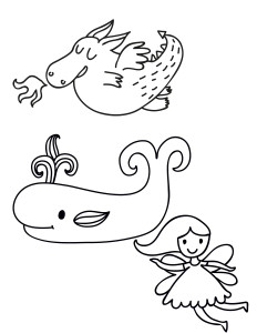 Free Embroidery Pattern Fantasy Creatures Printable