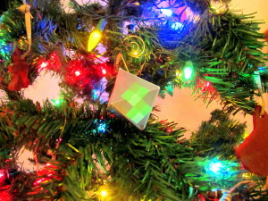 Printable Minecraft Emerald Ornament