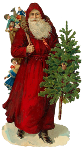 Vintage Victorian Christmas Die Cut Clip Art