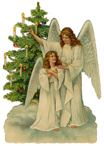 Vintage Victorian Christmas Die Cut Clip Art