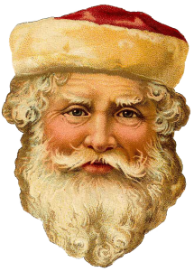 Vintage Victorian Christmas Die Cut Clip Art