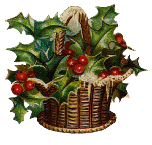 Vintage Victorian Christmas Die Cut Clip Art