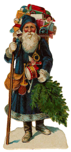 Vintage Victorian Christmas Die Cut Clip Art