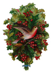 Vintage Victorian Christmas Die Cut Clip Art