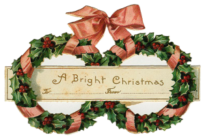 Vintage Victorian Christmas Die Cut Clip Art