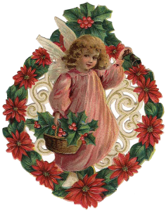Vintage Victorian Christmas die Cut Clip Art