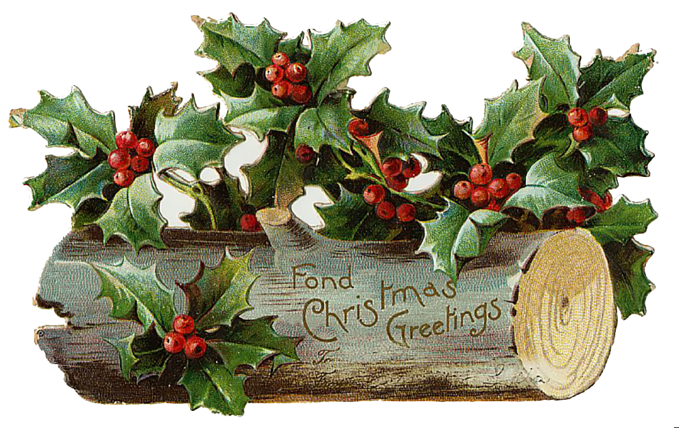Vintage Victorian Christmas Die Cut Clip Art