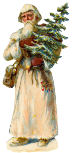 Vintage Victorian Christmas Die Cut Clip Art