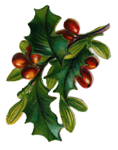 Vintage Victorian Christmas die Cut Clip Art