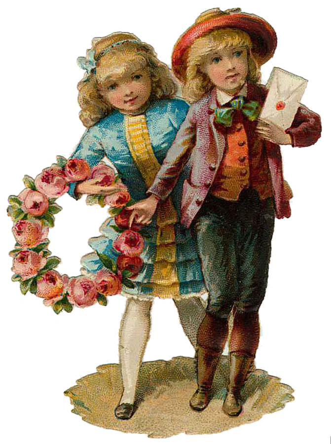 Vintage Victorian Christmas Die Cut Clip Art Day Eight