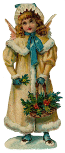 Vintage Victorian Christmas Die Cut Clip Art