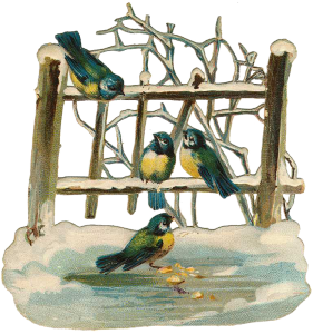 Vintage Victorian Christmas die Cut Clip Art