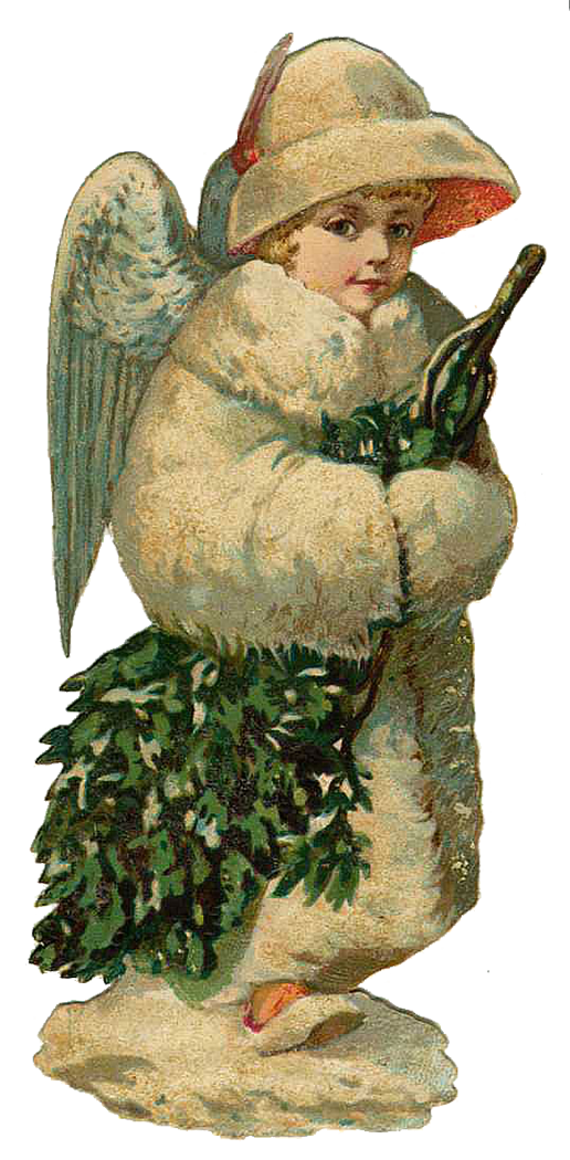 Vintage Victorian Christmas Die Cut Clip Art Day Eight