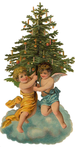Vintage Victorian Christmas Die Cut Clip Art