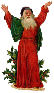 Vintage Victorian Christmas Die Cut Clip Art