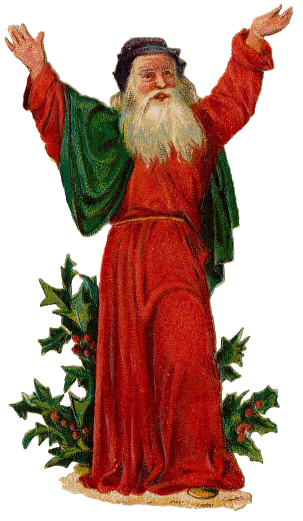 Vintage Victorian Christmas Die Cut Clip Art