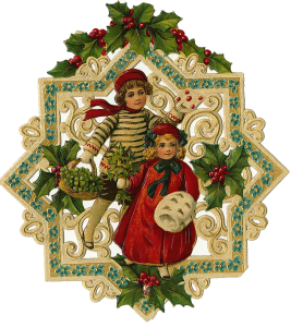 Vintage Victorian Christmas Die Cut Clip Art Day Eight