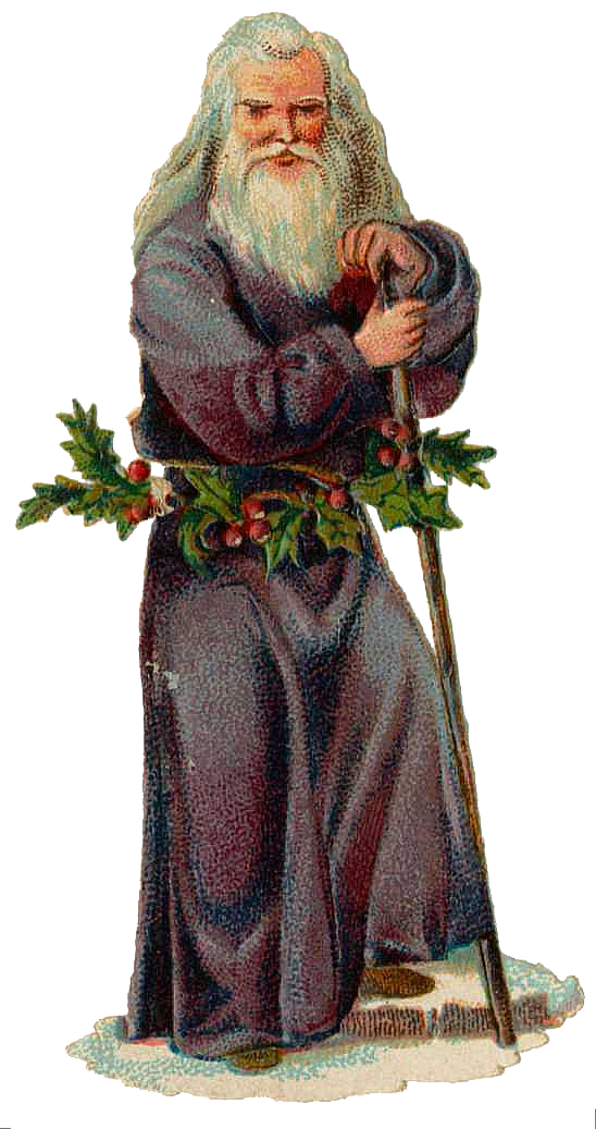 Vintage Victorian Christmas Die Cut Clip Art
